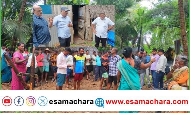 ಗುಡಿಸಲು ತೆರವಿಗೆ ಬಂದವರ ವಾಪಾಸ್ ಕಳಿಸಿದ ಮೀನುಗಾರರು.