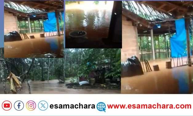 ಹೊನ್ನಾವರದಲ್ಲಿ ಉಕ್ಕಿದ ನದಿ. ಶಾಲೆಗೆ ರಜೆ.