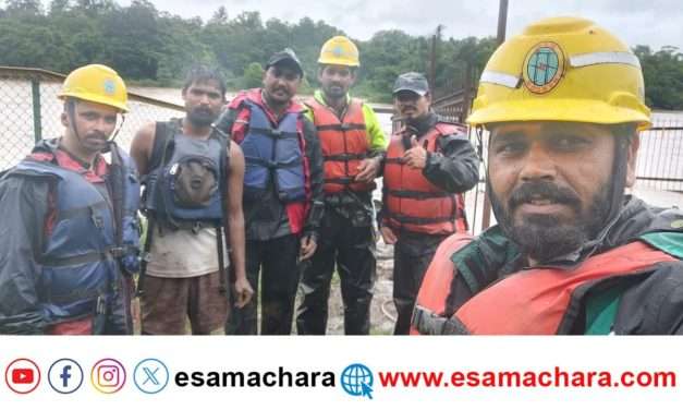 ಮೊಸಳೆಗಳಿದ್ದ ಸ್ಥಳಕ್ಕೆ ತೆರಳಿ ವಿದ್ಯುತ್ ದುರಸ್ತಿಪಡಿಸಿದ : ಹೆಸ್ಕಾಂ (HESCOM) ಸಿಬ್ಬಂದಿಗಳು