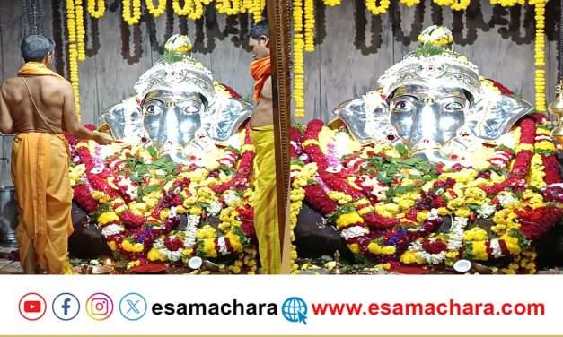 ಅಮದಳ್ಳಿ ಶ್ರೀ ವೀರಗಣಪತಿಗೆ ಬೆಳ್ಳಿ ಮುಖವಾಡ