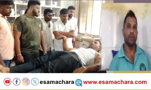 ರಸ್ತೆ ದಾಟುತ್ತಿದ್ದ ವ್ಯಕ್ತಿಗೆ ಕಾಲೇಜು ವಾಹನ ಡಿಕ್ಕಿ.ಚಾಲಕನಿಂದ ಹಲ್ಲೆ.