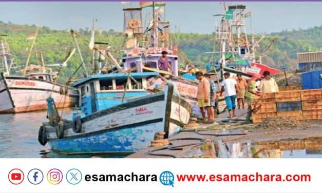 ಮೀನುಗಾರಿಕಾ ಬಂದರಿನಲ್ಲಿ ಕಾರ್ಮಿಕನ ಮೇಲೆ ಹತ್ತಿದ ವಾಹನ