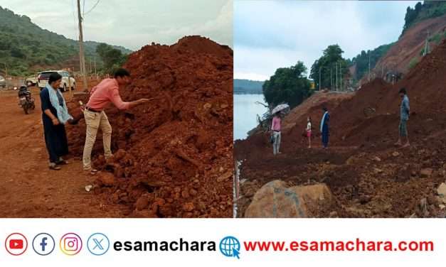 ಶಿರೂರು ಕಾರ್ಯಾಚರಣೆ ಸ್ಥಗಿತ. ಮೇಲ್ಬಾಗದಲ್ಲಿ ಸಿಕ್ಕ ಲಕ್ಷ್ಮಣ ನಾಯ್ಕ ಅವರ ಮನೆಯ ವಸ್ತ್ರಗಳು.