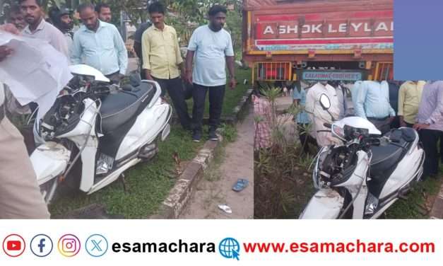 ಅಂಬಲಪಾಡಿ ಹೆದ್ದಾರಿಯಲ್ಲಿ ಬೈಕ್ – ಲಾರಿ ಅಪಘಾತ. ಗಾಯಾಳುಗಳನ್ನು ಆಸ್ಪತ್ರೆಗೆ ದಾಖಲಿಸಿದ ವಿಶು ಶೆಟ್ಟಿ