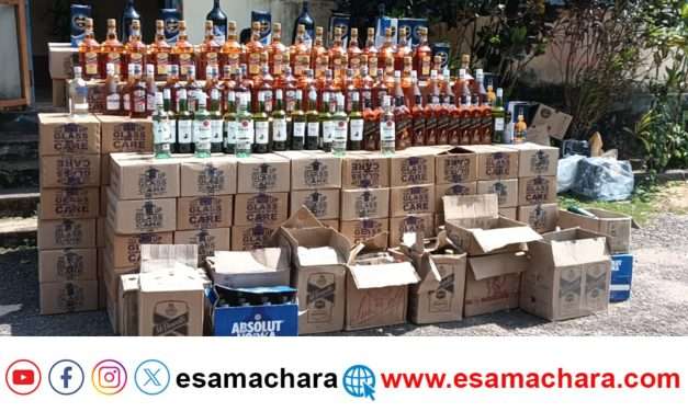 Liquor Raid/ ಮನೆಯಲ್ಲಿ ಸಂಗ್ರಹಿಸಿದ್ದ ಗೋವಾ ಮದ್ಯ ವಶಕ್ಕೆ.