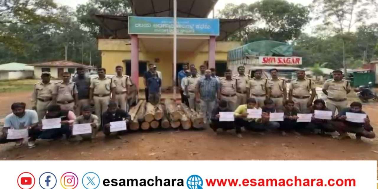 Forest Case/ ಮೀಸಲು ಅರಣ್ಯದಲ್ಲಿ ಬೆಲೆ ಬಾಳುವ ಮರಗಳ್ಳತನ ಮಾಡಿದ ಹತ್ತು ಜನರು ಹೆಡೆಮುರಿಗೆ.