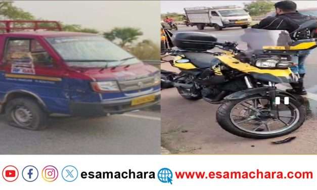 Accident/ ಬೈಕ್ ಗೆ ಗ್ಯಾಸ್ ಸಾಗಿಸುವ ವಾಹನ ಡಿಕ್ಕಿ. ಸವಾರ ಮೃತ್ಯು.