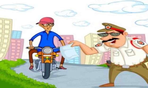 Trafic Rules/ ನಿಯಮ ಮೀರಿದ ಬೈಕ್ ಸವಾರನಿಗೆ ಬಿತ್ತು ಬರೋಬ್ಬರಿ ದಂಡ.