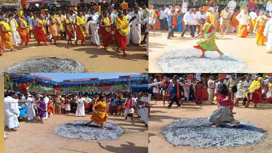 Traditional Jaatra/  ಮಹಾಸತಿಗೆ ಕೆಂಡದ ಭಕುತಿ ಪ್ರದರ್ಶಿಸಿದ ಭಕ್ತರು.