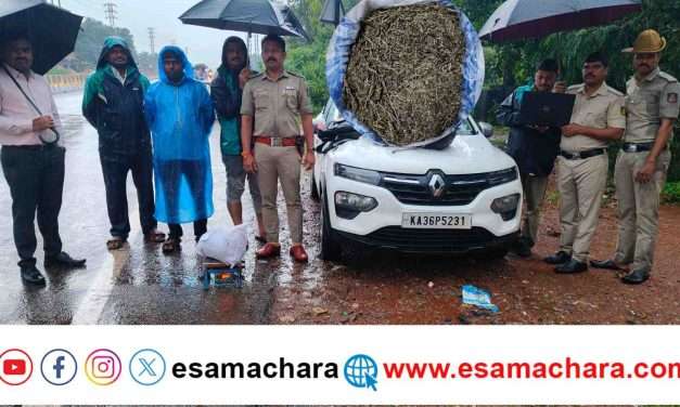 Police Raid/ ಭಟ್ಕಳಕ್ಕೆ ಗಾಂಜಾ ಸಾಗಾಟ. ಪೊಲೀಸರ ದಾಳಿ. ಓರ್ವನ ಬಂಧನ. ಮತ್ತೋರ್ವ ಪರಾರಿ.