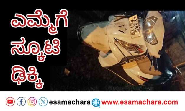 Accident/ ಎಮ್ಮೆಗೆ ಡಿಕ್ಕಿ ಹೊಡೆದ ಸ್ಕೂಟಿ ಸವಾರ ಸ್ಥಳದಲ್ಲೇ ಸಾವು.