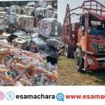 Lorry Turnover/  ಎಣ್ಣೆ ಸಾಗಿಸುತ್ತಿದ್ದ ಲಾರಿ ಪಲ್ಟಿ.  ನೂರಾರು ಲೀಟರ್ ಅಡುಗೆ ಎಣ್ಣೆ ರಸ್ತೆ ಪಾಲು