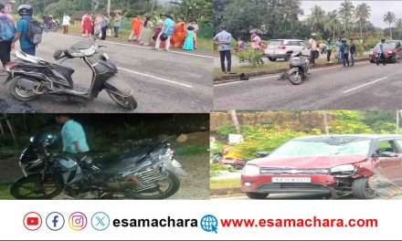 Accident/ ಕಾರವಾರ ರಾ. ಹೆದ್ದಾರಿಯಲ್ಲಿ ಎರಡು ಅಪಘಾತ. ಬೈಕ್ ಸವಾರರಿಗೆ ಗಾಯ.