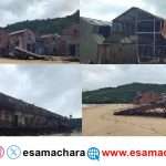 Waves Effect/ ಕಡಲ ಅಲೆಯ ಅಬ್ಬರಕ್ಕೆ ಸಮುದ್ರ ಪಾಲಾದ ಸಿನೆಮಾ ಸೆಟ್. ಜ್ಯೂ. ಎನ್ಟಿಆರ್ ಅವರ ಬಹುಕೋಟಿಯ ಚಿತ್ರ.