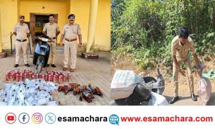 Escape/ ಮದ್ಯ ಸಾಗಿಸುತ್ತಿದ್ದ ಆಸಾಮಿ ಬೈಕ್ ಬಿಟ್ಟು ಪರಾರಿ. ಅಬಕಾರಿ ಕಾರ್ಯಾಚರಣೆ.