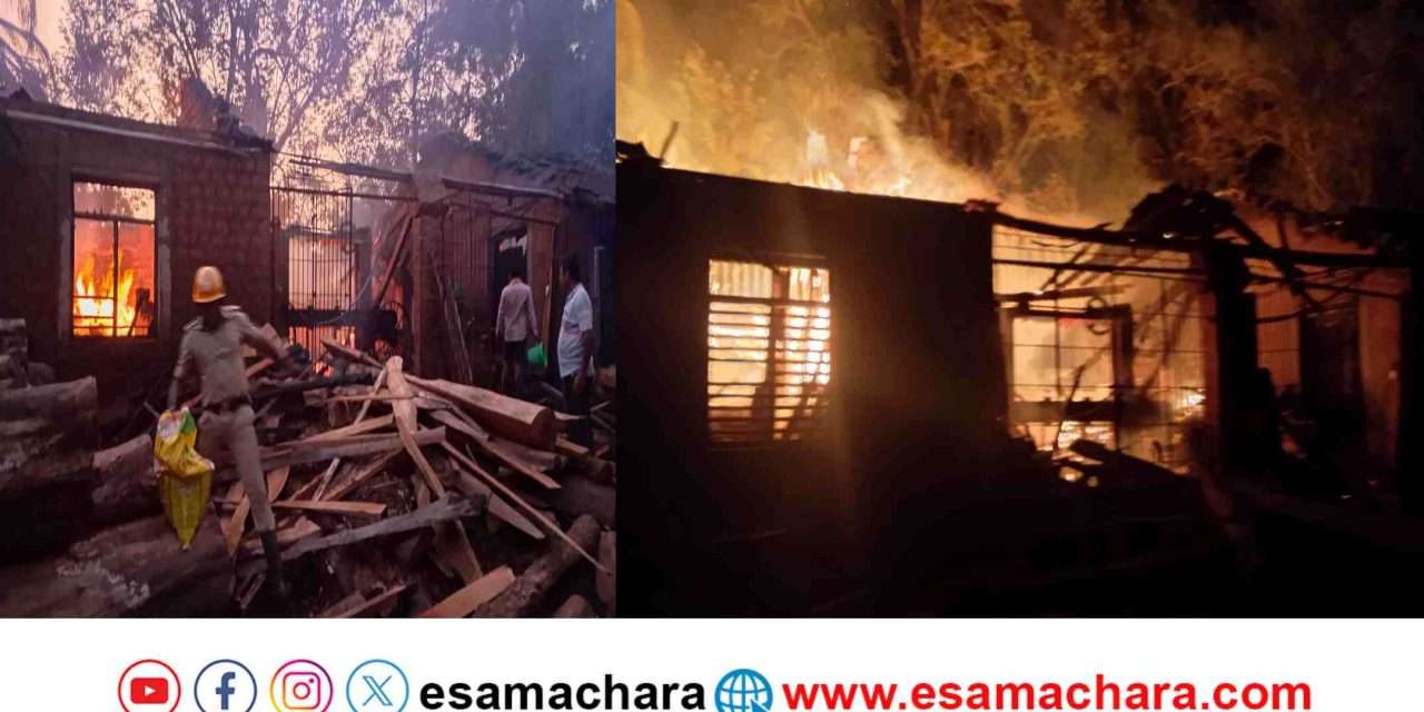 Saw Mill Fire/ ಕಟ್ಟಿಗೆ ಮಿಲ್ಲಿಗೆ ಭಾರೀ ಬೆಂಕಿ; ಘಟನೆಯಲ್ಲಿ ಲಕ್ಷಾಂತರ ರೂ. ನಷ್ಟ. ‌