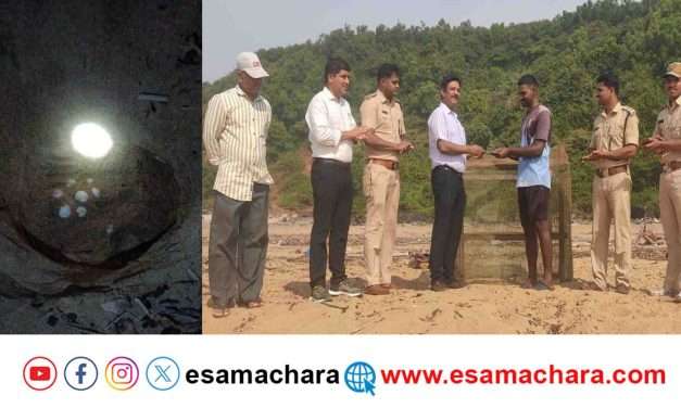 Turtles/ ವರ್ಷದ ಮೊದಲ ಕಡಲಾಮೆ ಗೂಡು ಪತ್ತೆ. ಅರಣ್ಯ ಇಲಾಖೆಯಿಂದ ಮೀನುಗಾರನಿಗೆ ಬಹುಮಾನ.