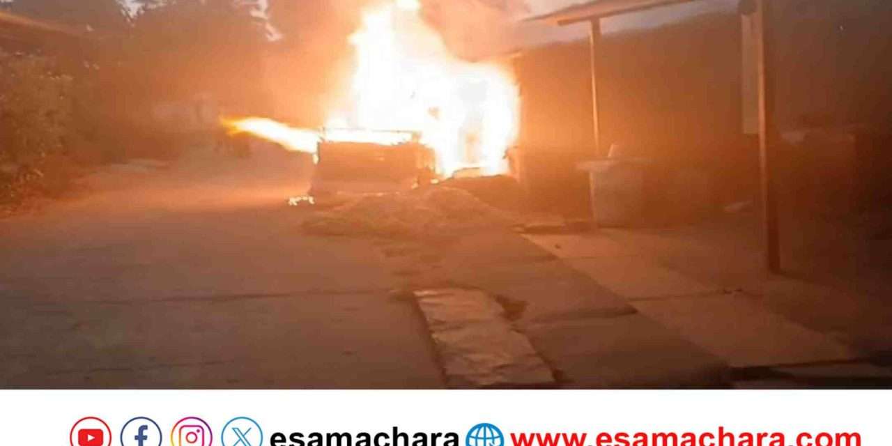 Cylinder Blast/ ಆಟೋದಲ್ಲಿನ ಸಿಲಿಂಡರ್ ಸ್ಪೋಟ. ಬಾರೀ ಬೆಂಕಿ. ವ್ಯಾಪಕ ಹಾನಿ.