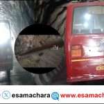 KSRTC Bus/ ಕಾರವಾರ ಸುರಂಗ ಮಾರ್ಗದಲ್ಲಿ ಬಸ್ ನ ಎಕ್ಸೈಲ್ ಕಟ್.