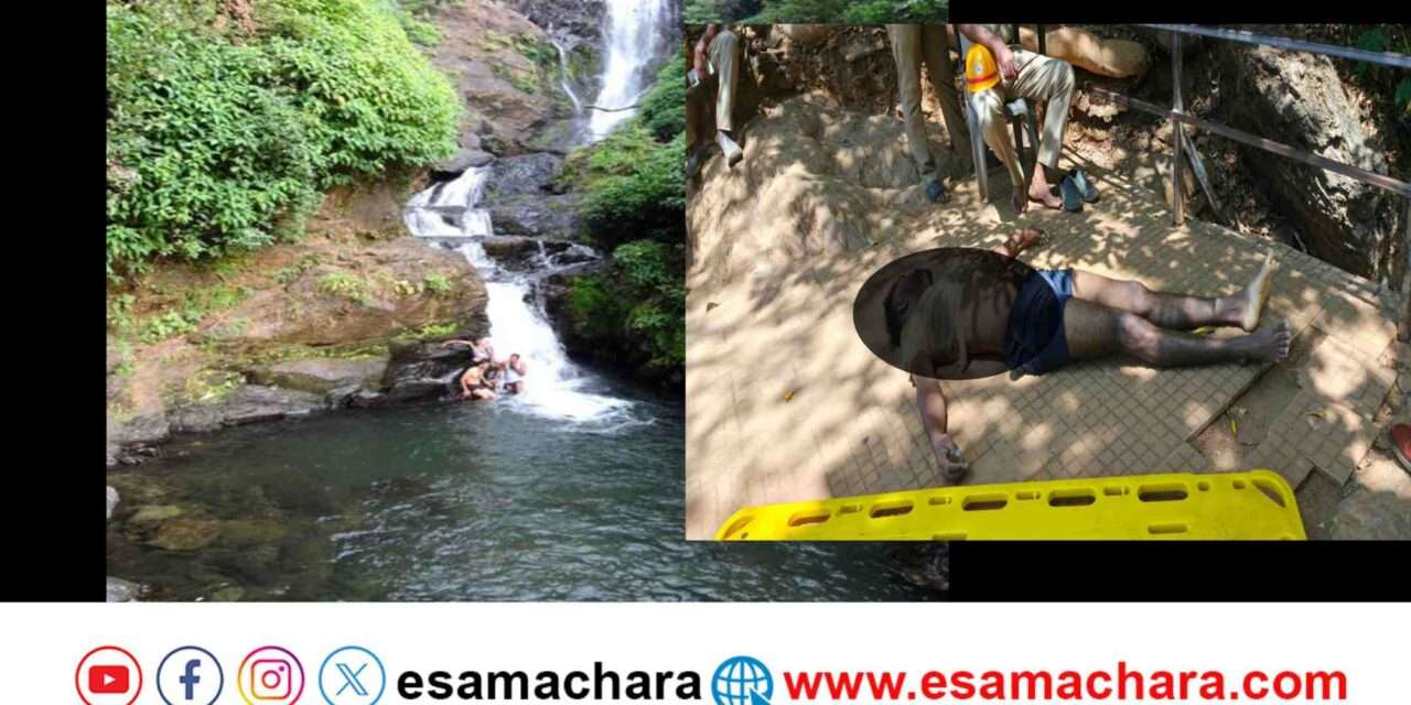 Tragedy/  ಜಲಪಾತ ನೋಡಲು ಬಂದ ಪ್ರವಾಸಿಗರು. ನೀರಿನಲ್ಲಿ ಮುಳುಗಿ ಓರ್ವ ಸಾವು.