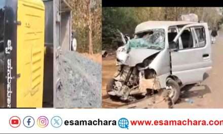 Accident/ ಅಂತ್ಯಸಂಸ್ಕಾರ ಮುಗಿಸಿ ವಾಪಸ್ಸಾಗುತ್ತಿದ್ದವರ ಕಾರಿಗೆ ಡಂಪರ್ ಢಿಕ್ಕಿ. ಓರ್ವ ಮೃತ. ಲಾರಿ ಚಾಲಕ ಎಸ್ಕೇಪ್.