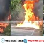 Tanker Fire/ ರಾಷ್ಟ್ರೀಯ ಹೆದ್ದಾರಿಯಲ್ಲಿ ಟ್ಯಾಂಕರ್ ಗೆ ಬೆಂಕಿ. ಸ್ಥಳದಲ್ಲಿ ಆತಂಕ. ವಾಹನ ಸಂಚಾರ ಅಸ್ತವ್ಯಸ್ತ.