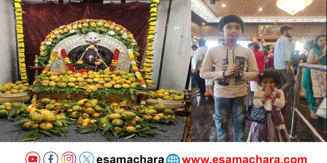 Mango Special/ ಮಹಾಗಣಪತಿ‌ ದೇವರಿಗೆ ಮಾವಿನ ಹಣ್ಣಿನ ಅಭಿಷೇಕ.