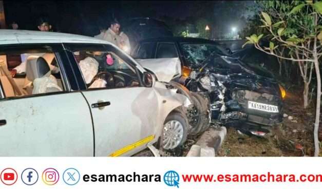 Accident/ ಭಟ್ಕಳದಲ್ಲಿ ಕಾರುಗಳ ನಡುವೆ ಮುಖಾಮುಖಿ‌ ಢಿಕ್ಕಿ. ಜೀವ ಉಳಿಸಿದ ಸೀಟ್ ಬೆಲ್ಟ್.