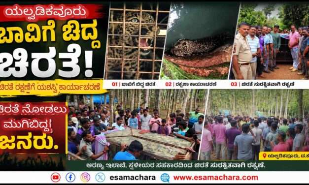 Lepord Rescue/ ಭಟ್ಕಳದಲ್ಲಿ ಬಾವಿಗೆ ಬಿದ್ದ ಚಿರತೆ ನೋಡಲು ಮುಗಿ ಬಿದ್ದ ಜನರು.