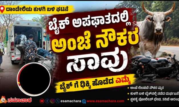 Bike Accident/ ದ್ವಿಚಕ್ರ ವಾಹನಕ್ಕೆ ಎಮ್ಮೆ ಡಿಕ್ಕಿ. ಅಂಚೆ ಇಲಾಖೆ ಉದ್ಯೋಗಿ ಸಾವು.