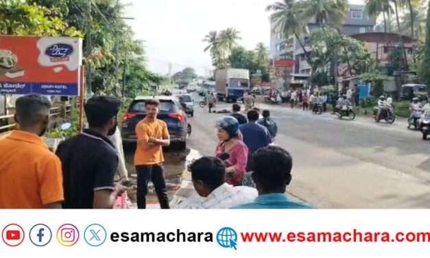 Accident/ ಕುಮಟಾದಲ್ಲಿ ಭೀಕರ ರಸ್ತೆ ಅಪಘಾತ.  ಕಂಟೇನರ್ ಅಡಿಯಲ್ಲಿ ಸಿಲುಕಿ ಬೈಕ್ ಸವಾರ ಮೃತ.